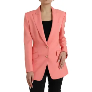 Dolce & Gabbana Chic Pink Peak Lapel Blazer