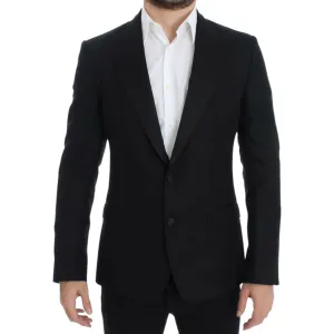 Dolce & Gabbana Elegant Black Silk Blend Sicilia Blazer