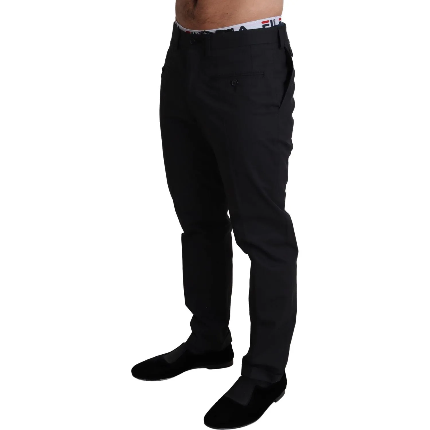 Dolce & Gabbana Elegant Black Stretch Cotton Trousers