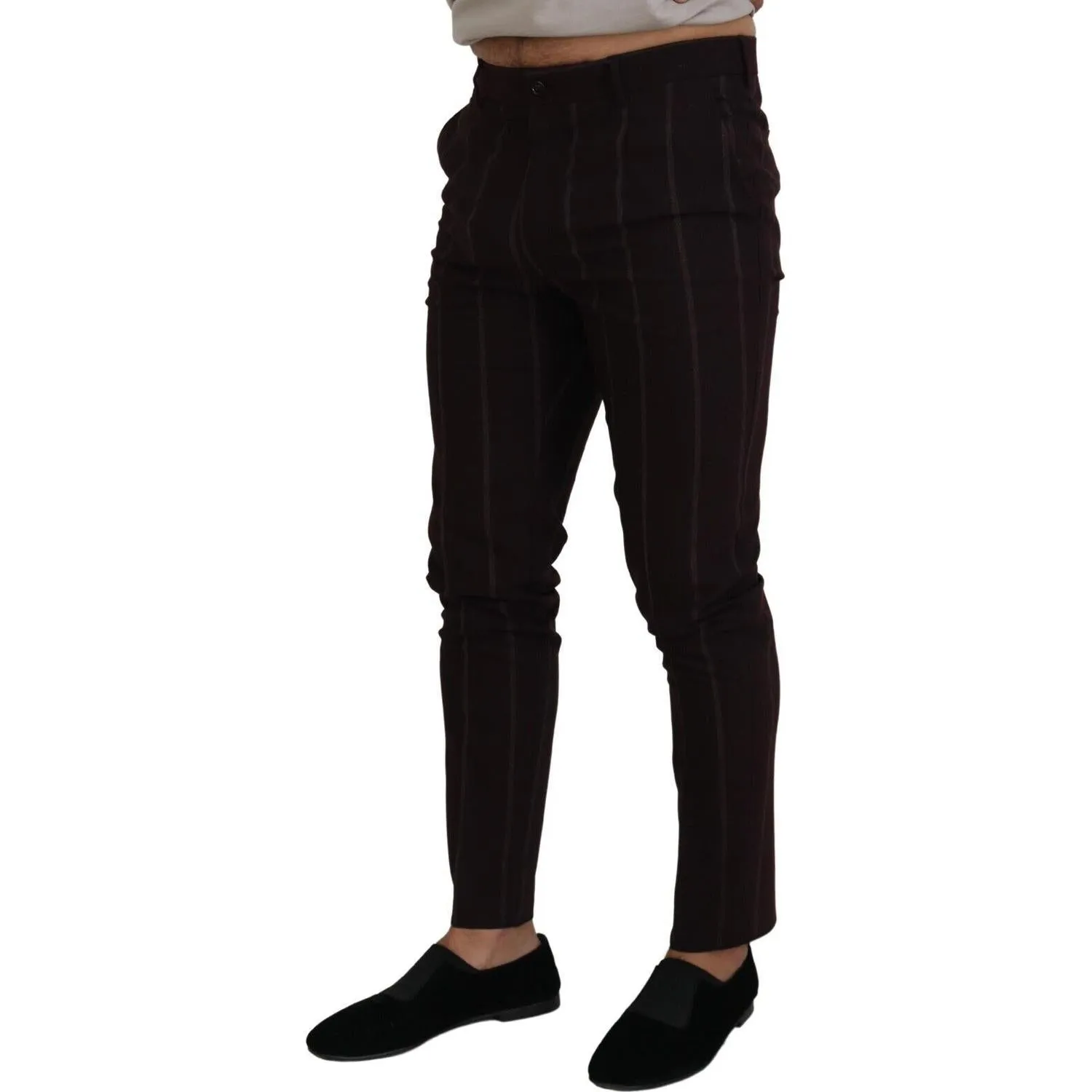 Dolce & Gabbana Elegant Brown Wool Blend Trousers