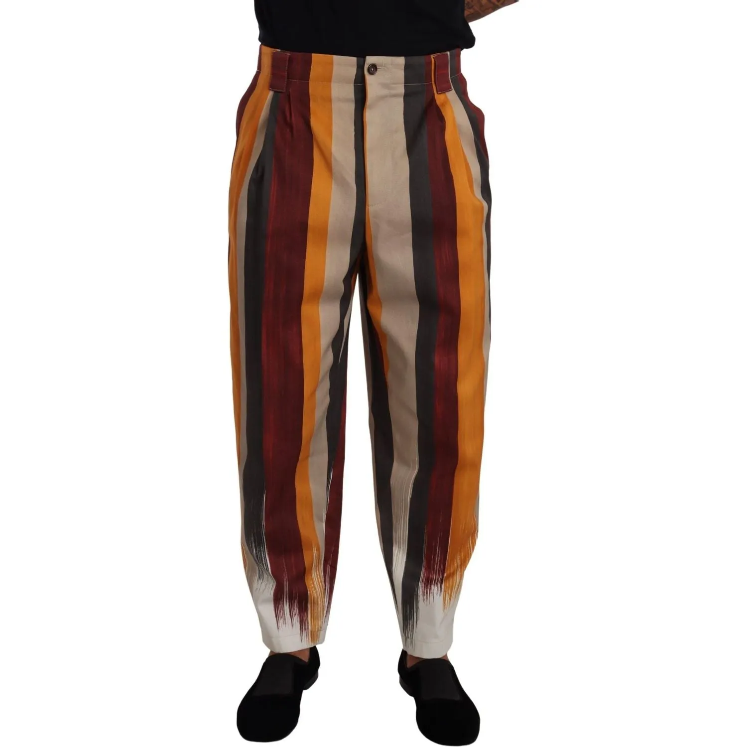 Dolce & Gabbana Elegant Striped Skinny Trousers