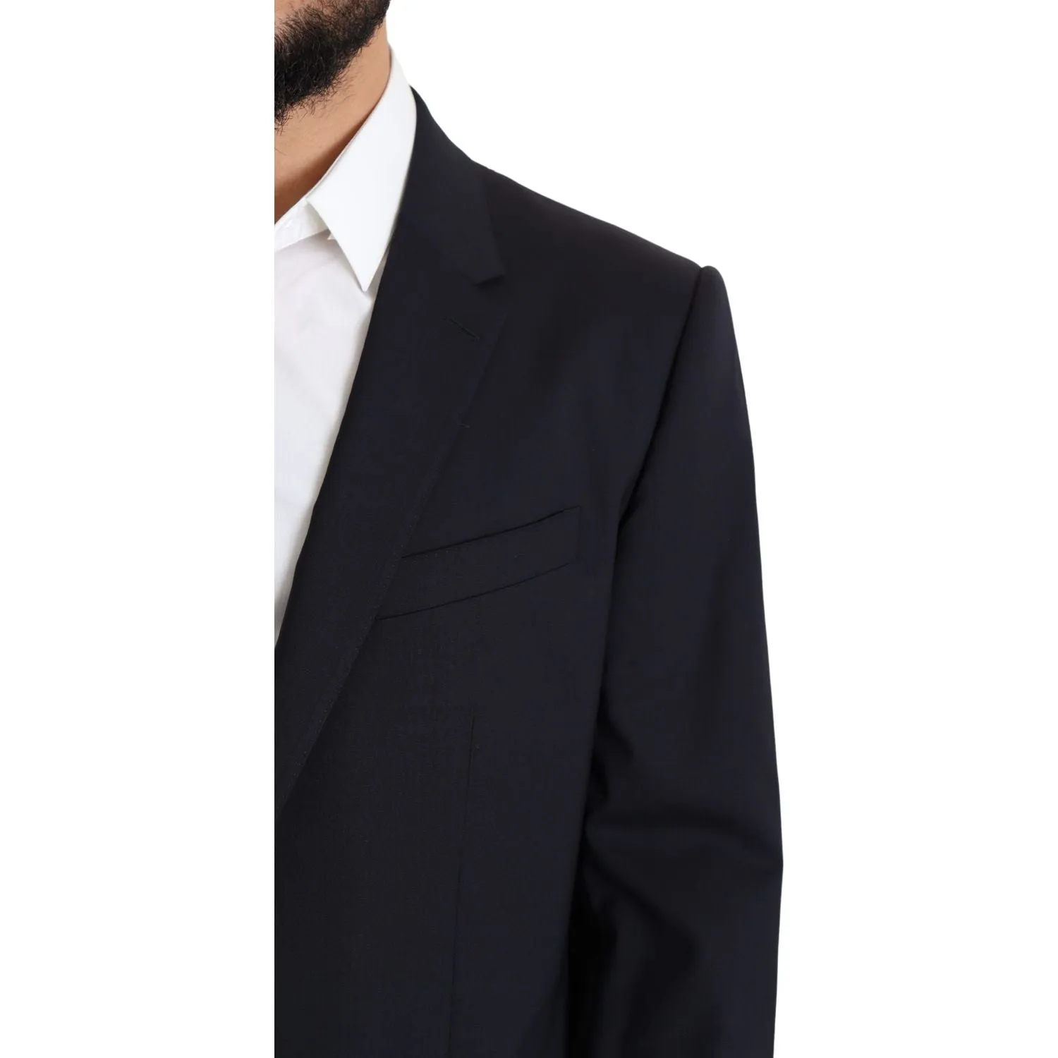 Dolce & Gabbana Exquisite Black Wool Stretch Martini Blazer