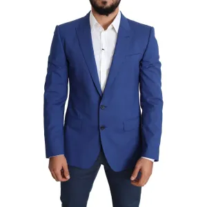 Dolce & Gabbana Exquisite Blue Wool Martini Blazer Jacket