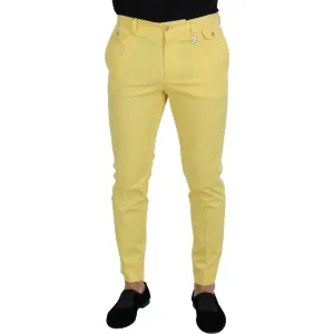 Dolce & Gabbana Sun-Kissed Yellow Cotton Trousers