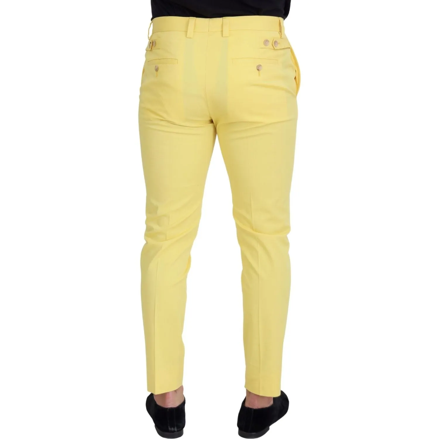 Dolce & Gabbana Sun-Kissed Yellow Cotton Trousers