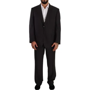 Domenico Tagliente Elegant Gray Two-Piece Regular Fit Suit