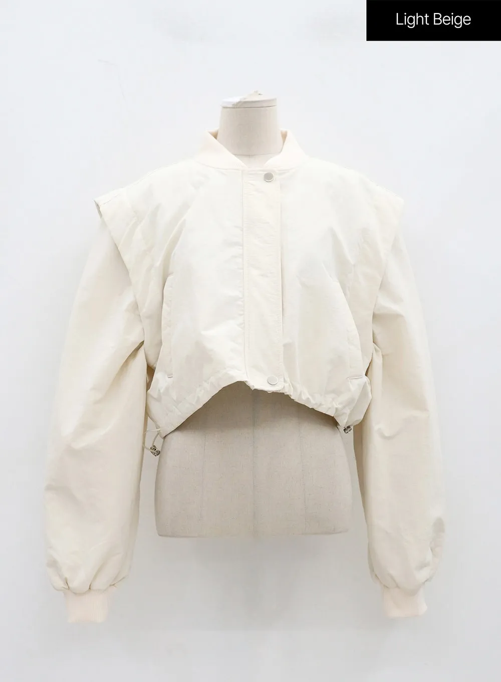 Drawstring Waist Cropped Jacket BD23