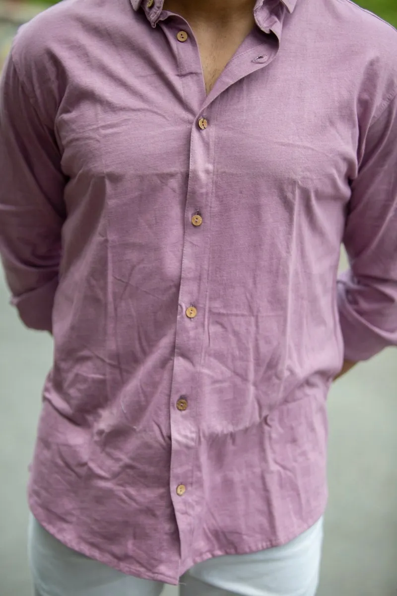 Dusky Orchid Organic Cotton Knit Shirt