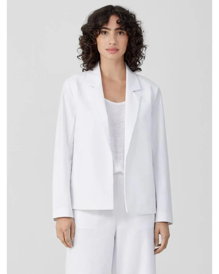 Eileen Fisher Cotton Blend Ponte Blazer