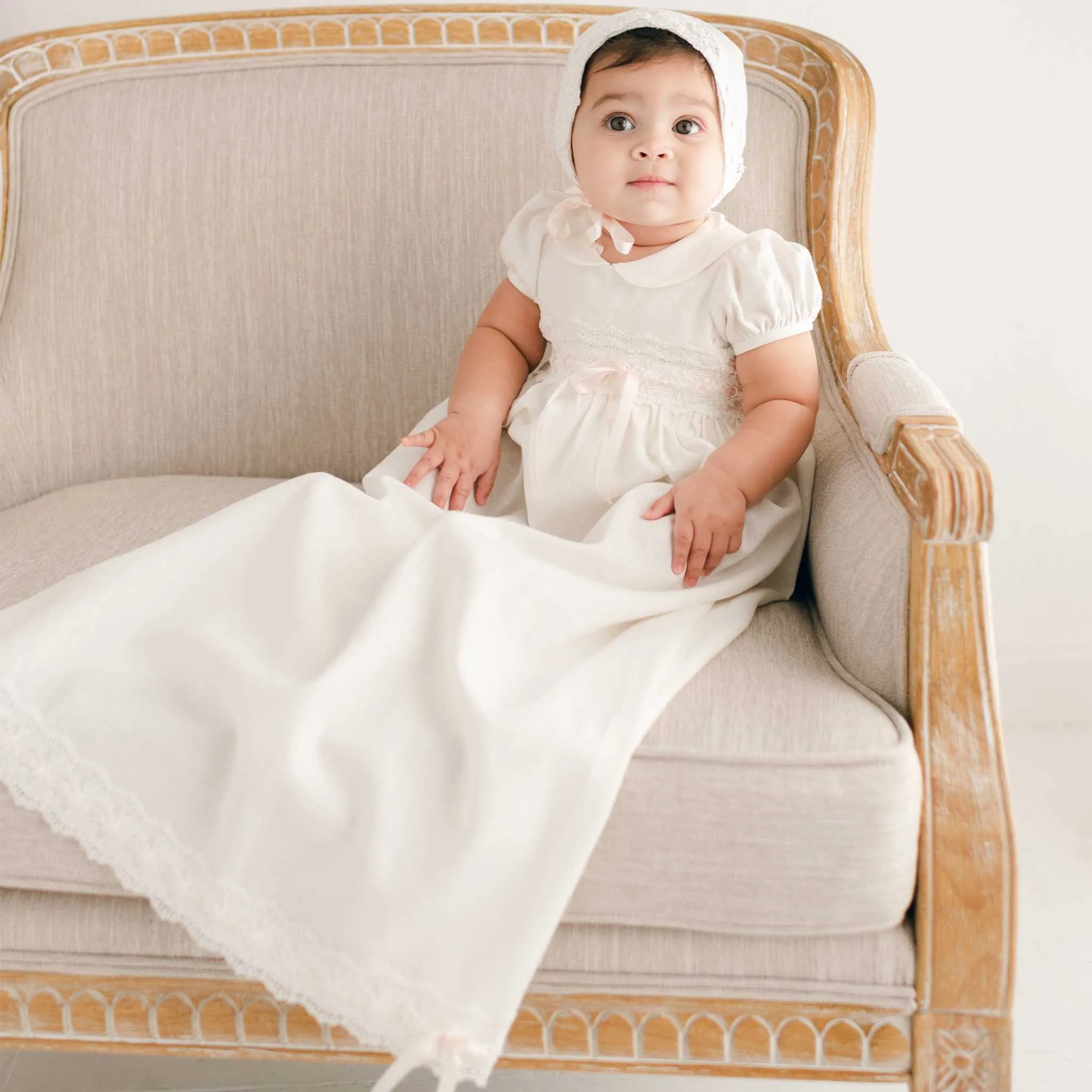 Emma Convertible Christening Gown Skirt & Romper Set