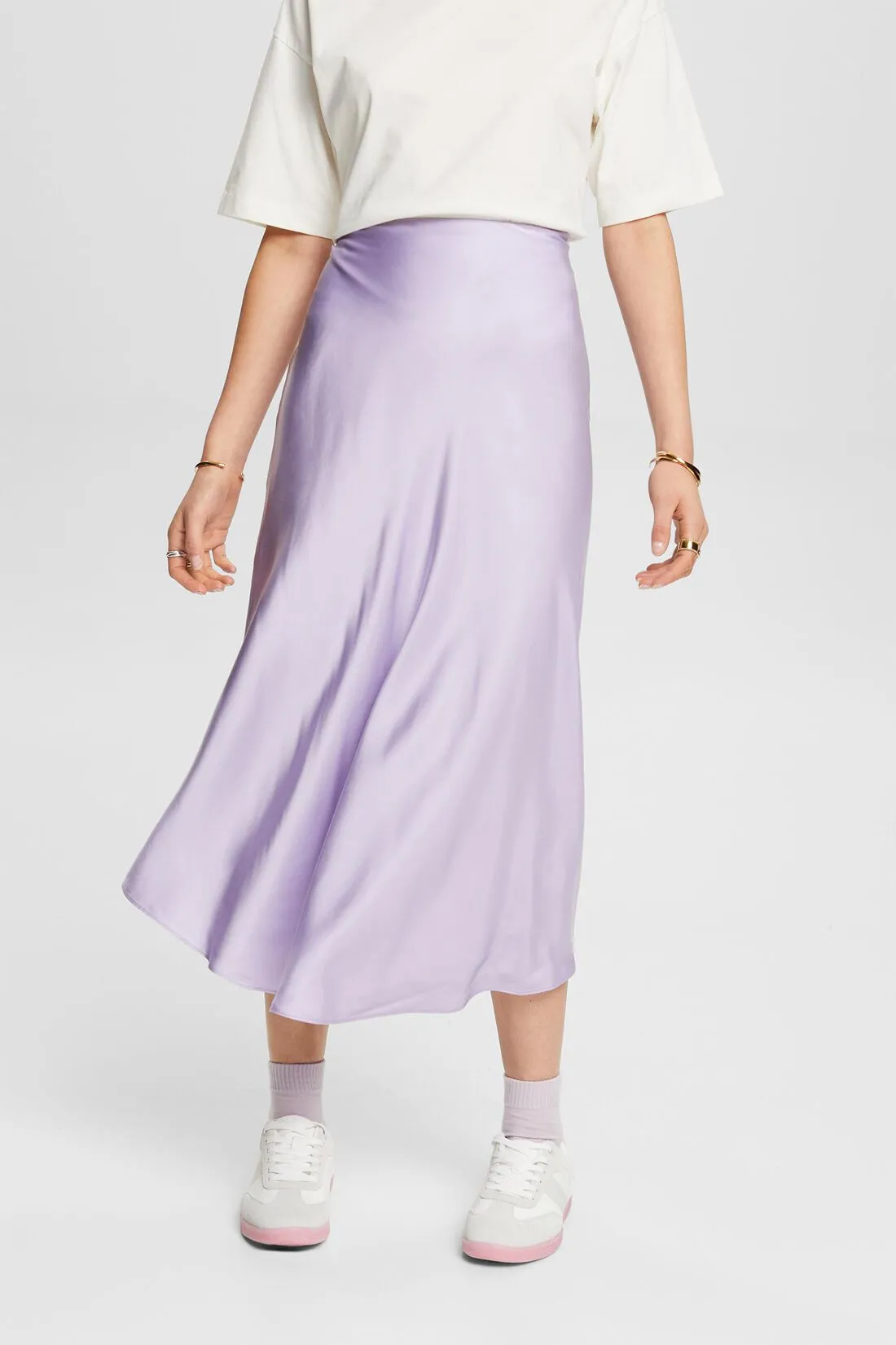 ESPRIT Satin Skirt in Lavender