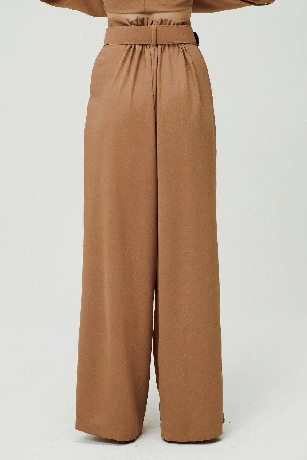 Eva Wide Pants w/Buckle Belt