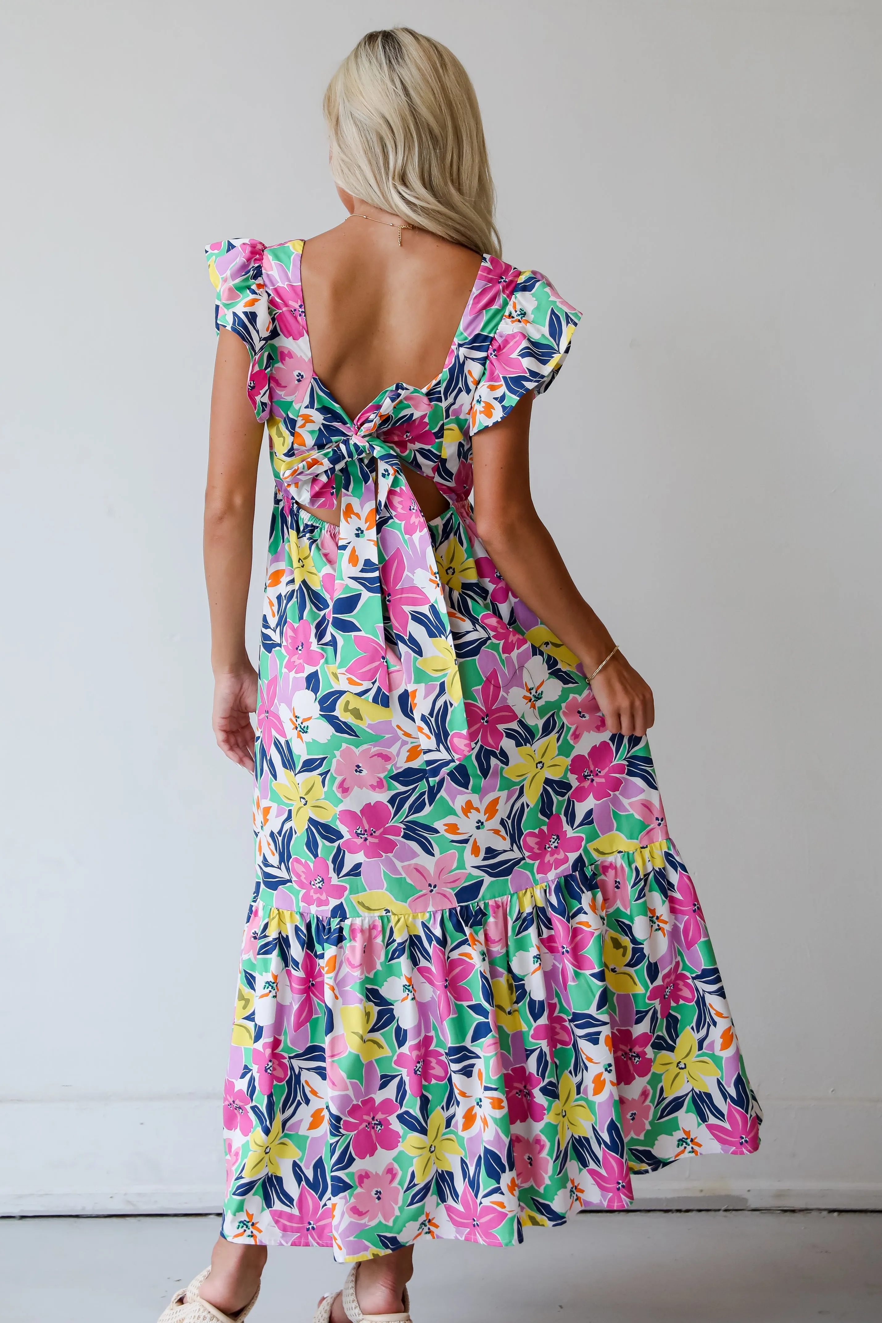 FINAL SALE - Darling Concept Pink Floral Maxi Dress