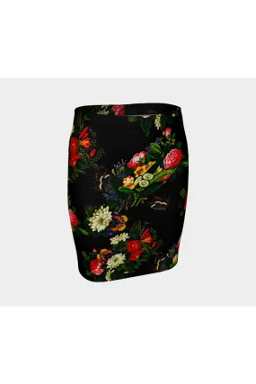 Floral Midnight Fitted Skirt