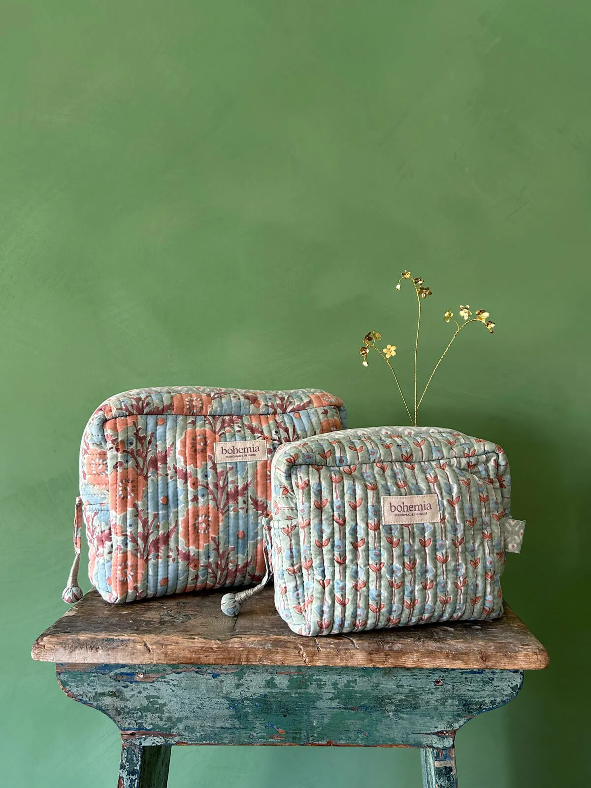 Floribunda Washbag, Duck Egg