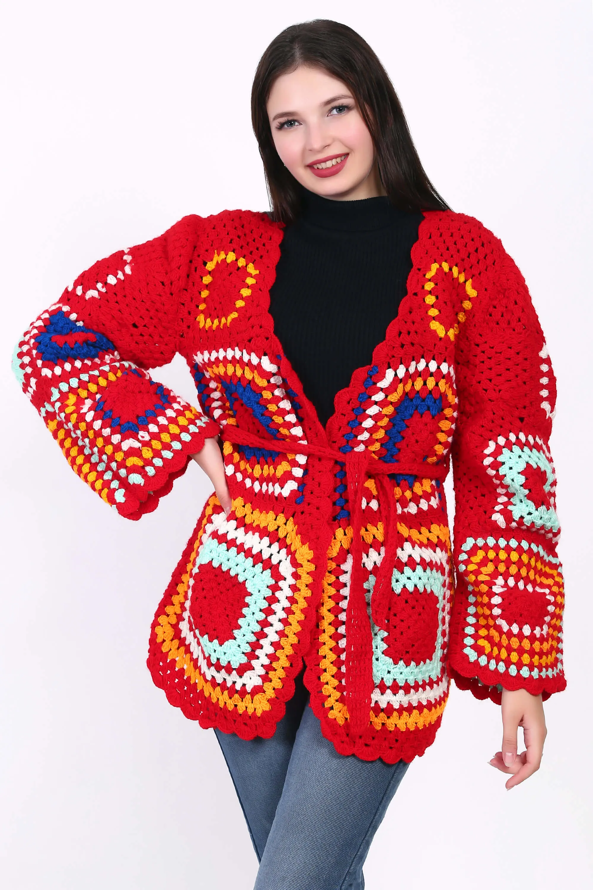 Free Granny Square Cardigan crochet pattern