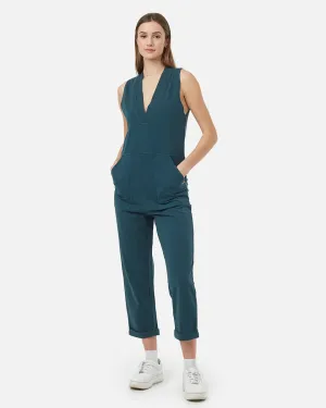 French Terry V-Neck Jumpsuit