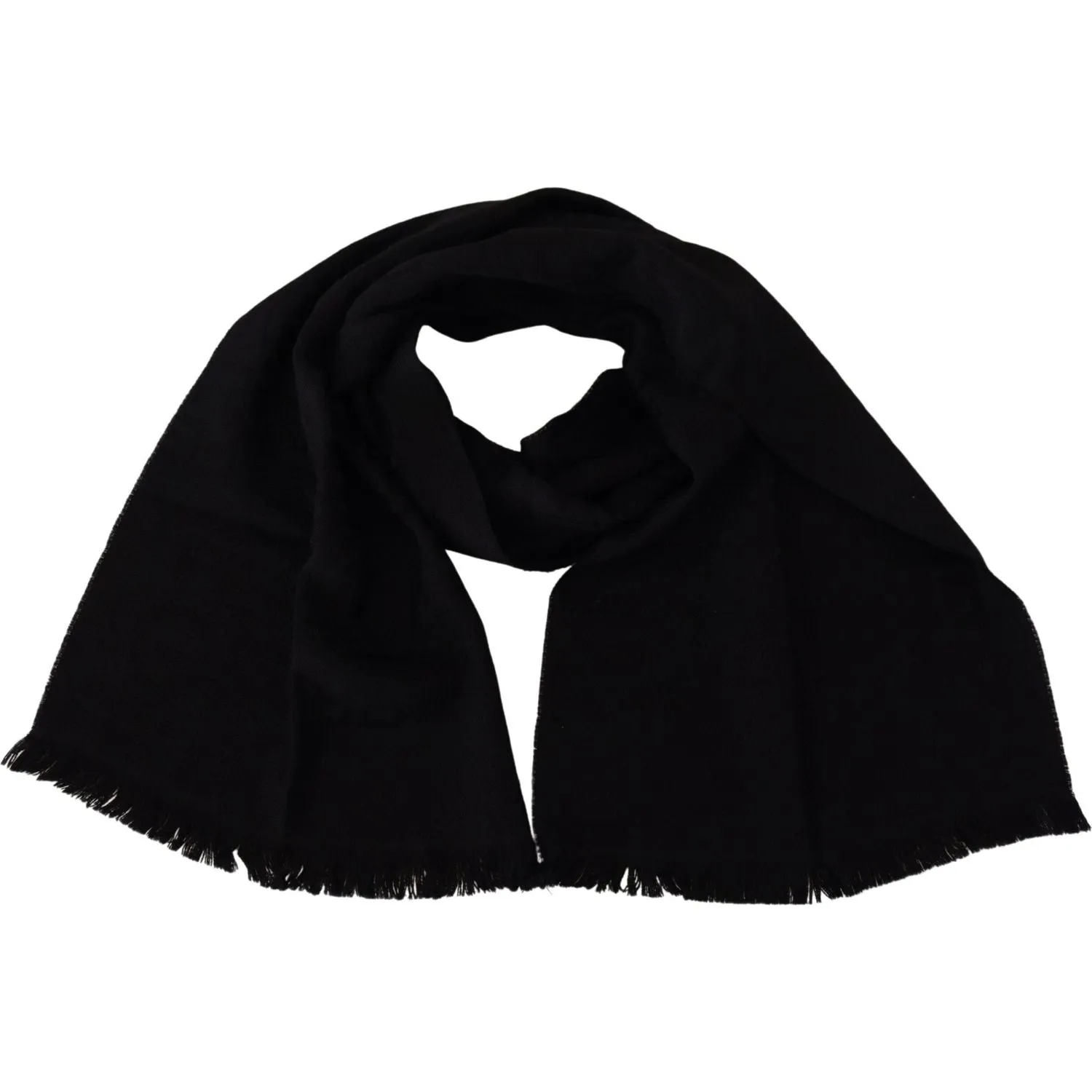 GF Ferre Elegant Wool Scarf with Fringes