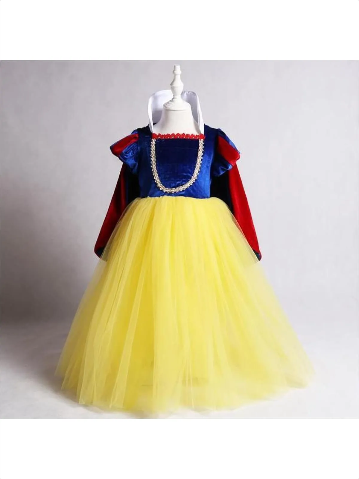 Girls Snow White Inspired Velvet Deluxe Costume