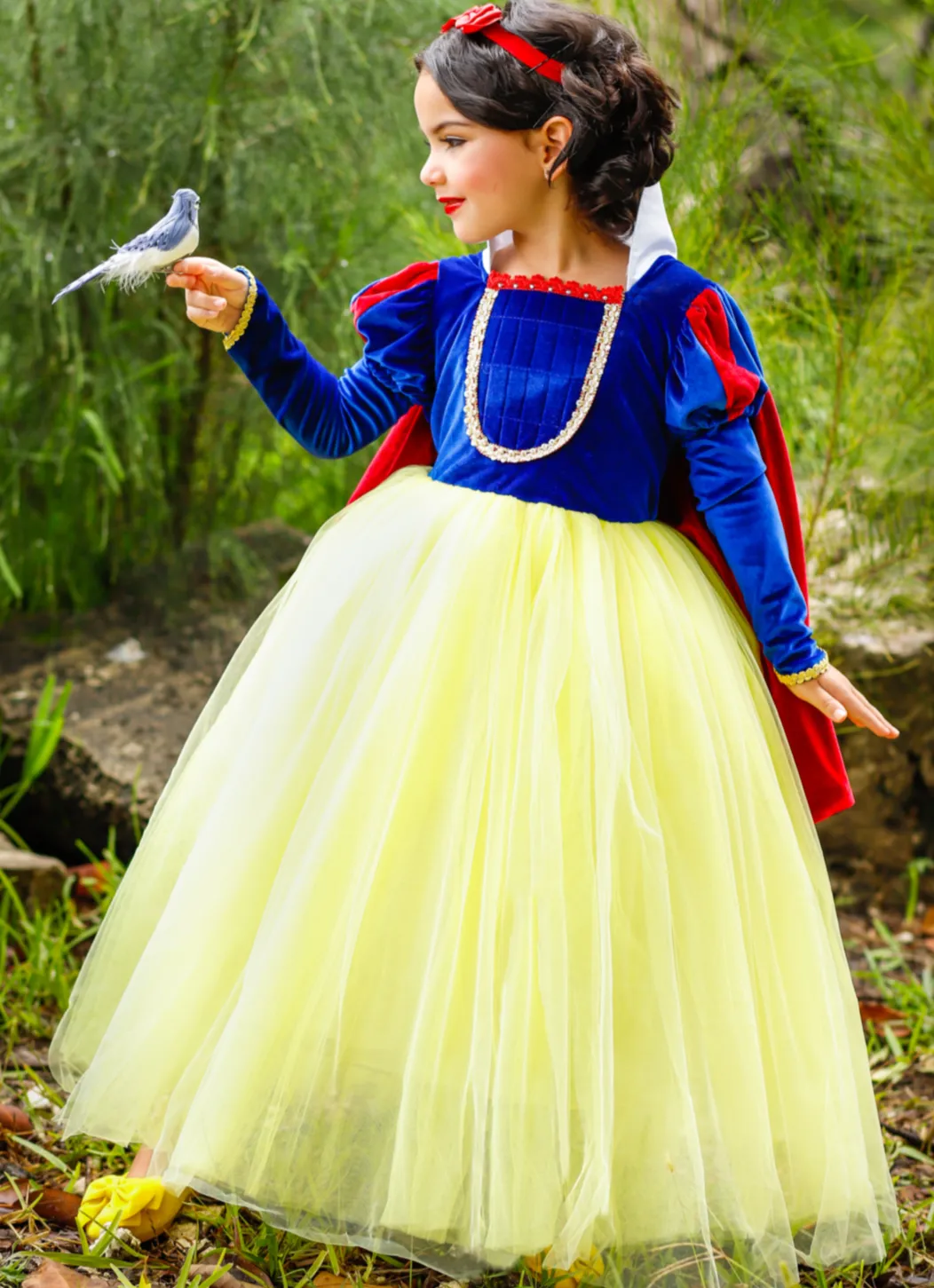 Girls Snow White Inspired Velvet Deluxe Costume