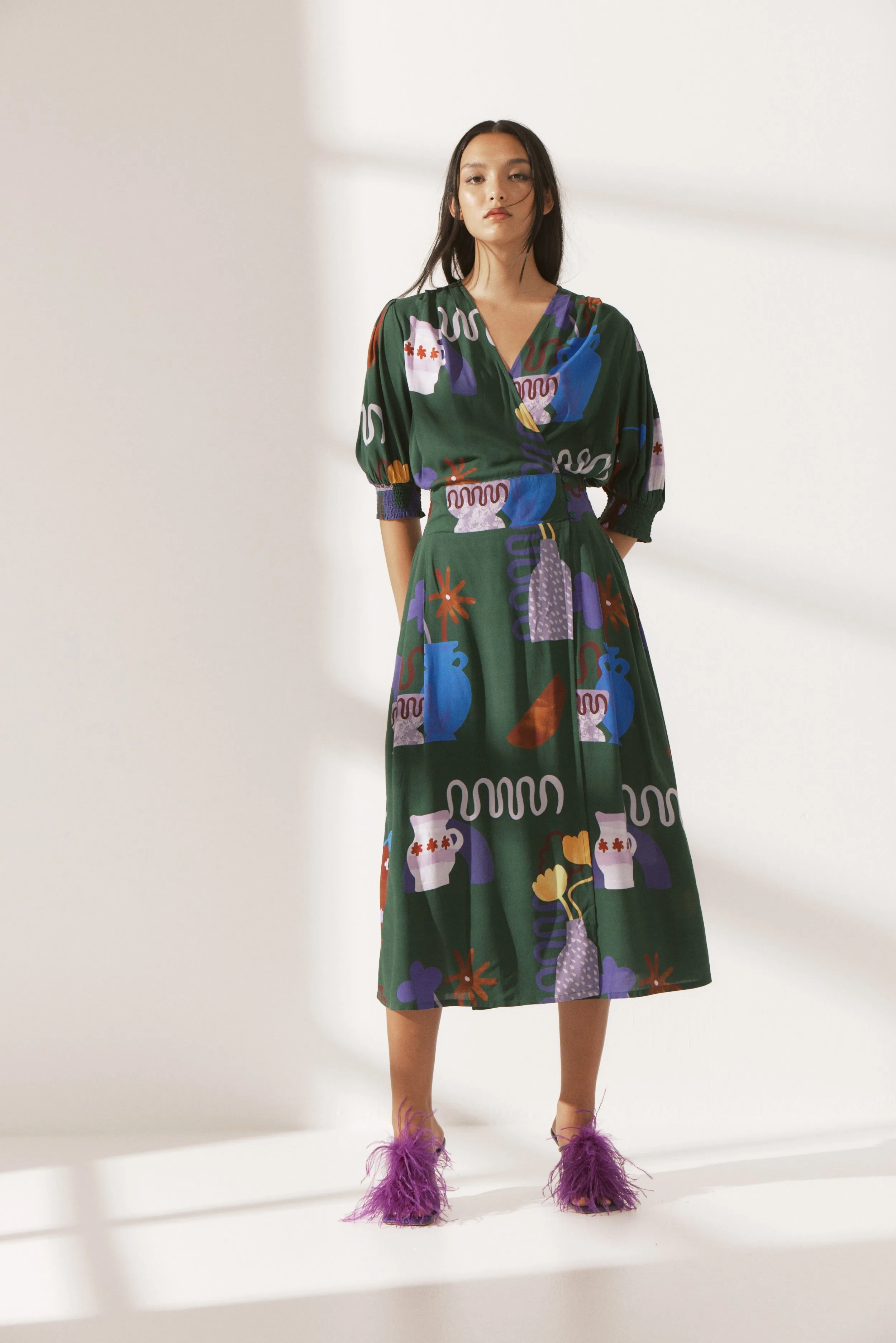 Gouache Wrap Dress