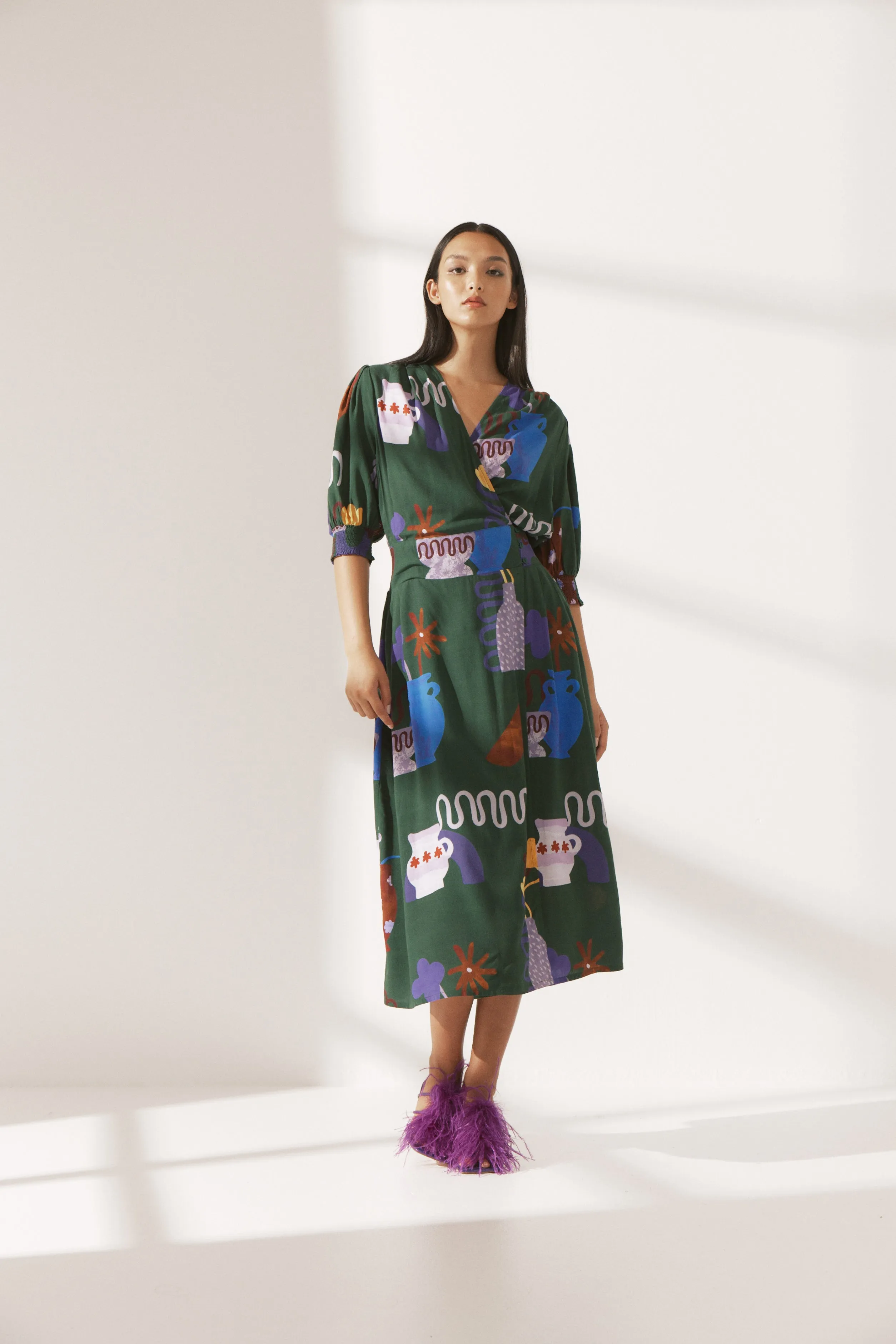 Gouache Wrap Dress