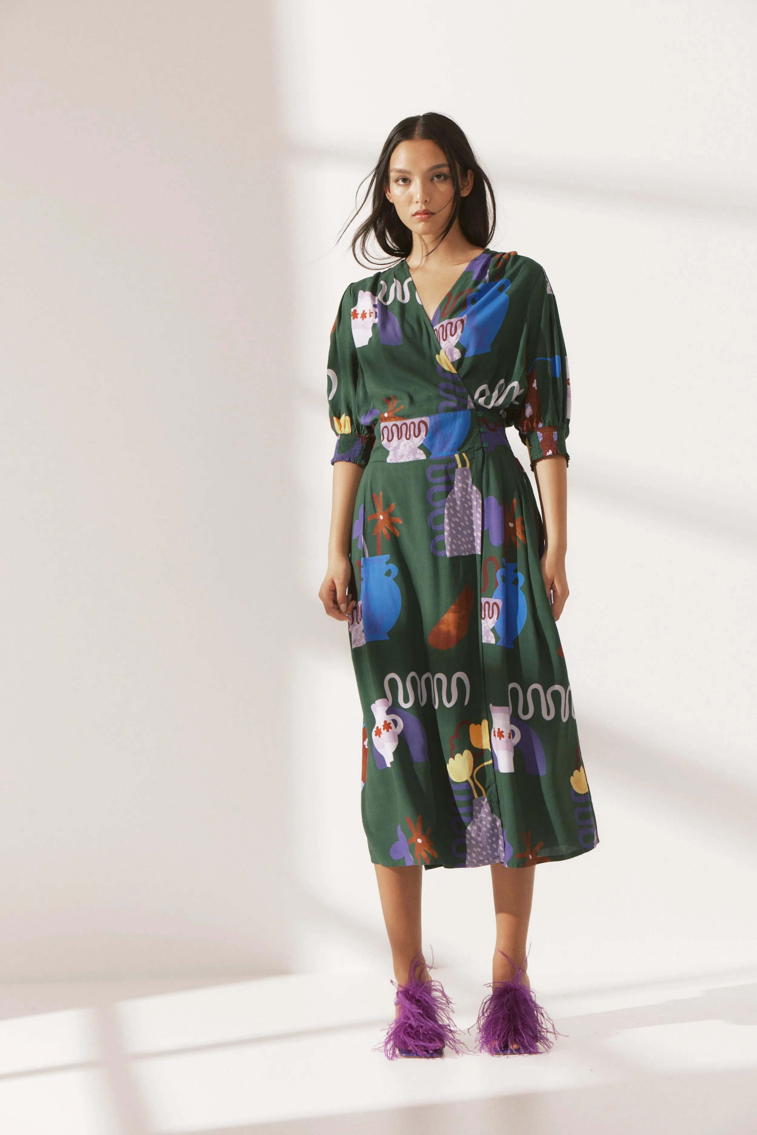 Gouache Wrap Dress