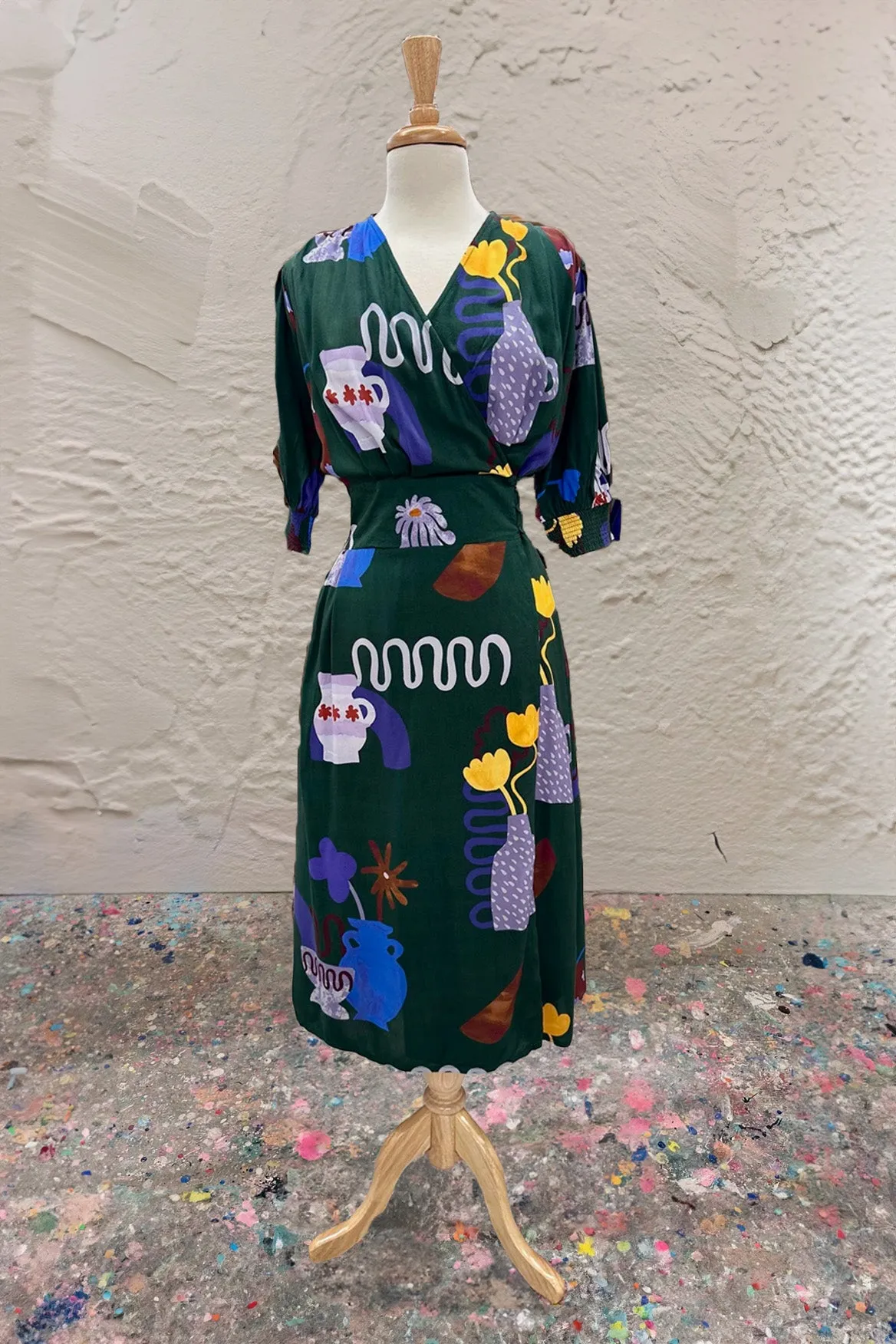 Gouache Wrap Dress