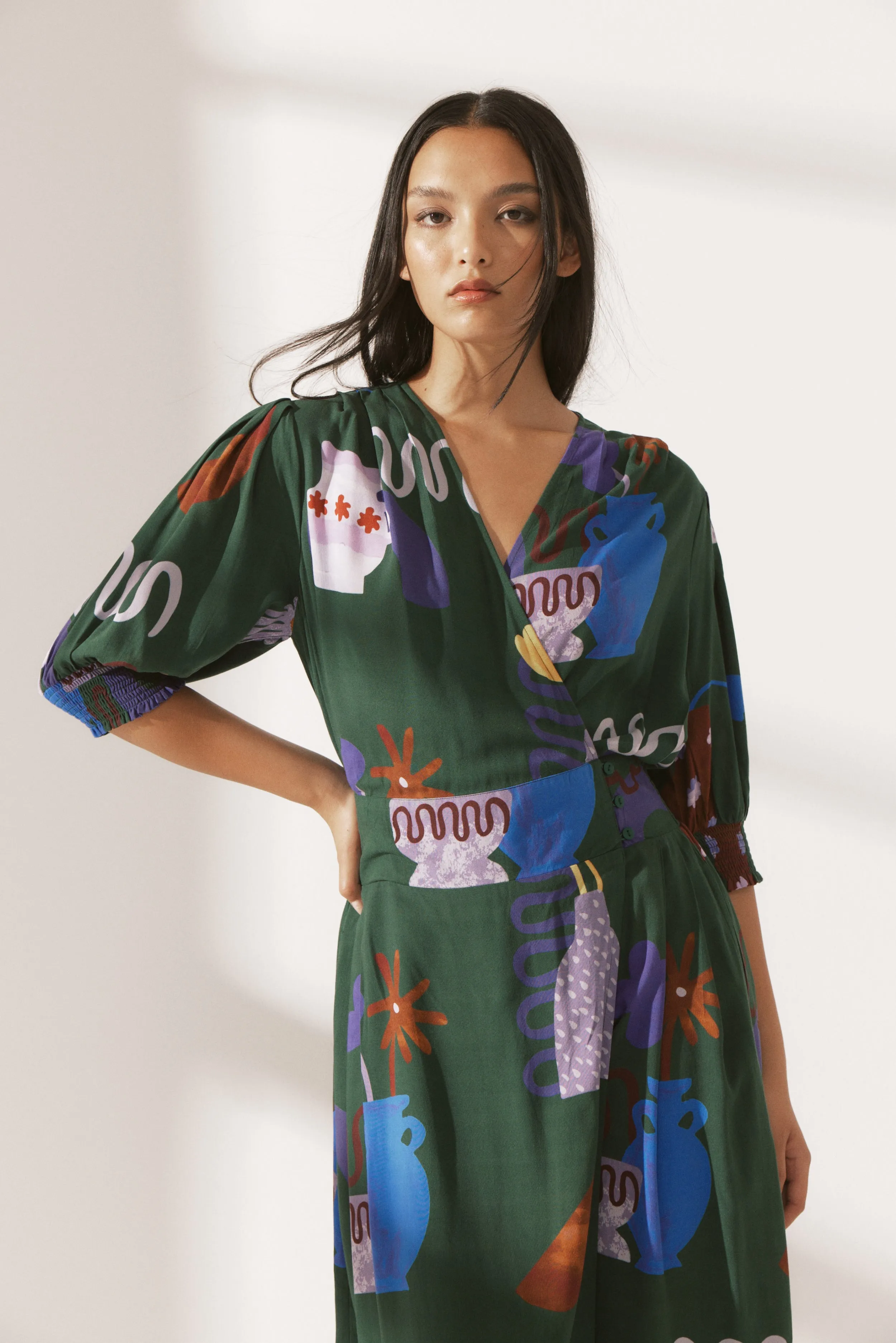 Gouache Wrap Dress