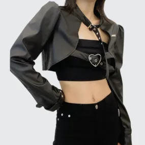 Grunge Leather Jacket Women