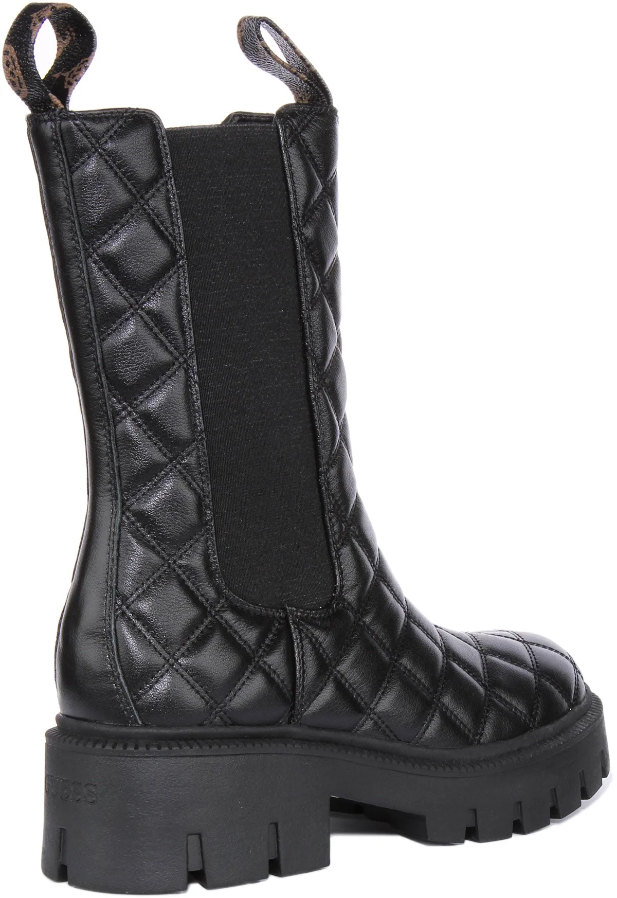 Guess Serlen Quilted Boot In Black For Women