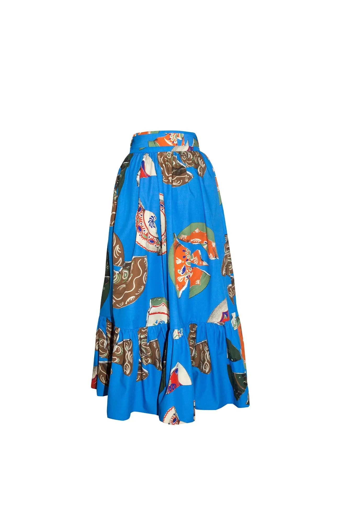 Hadik Wrap Skirt Plates Blue