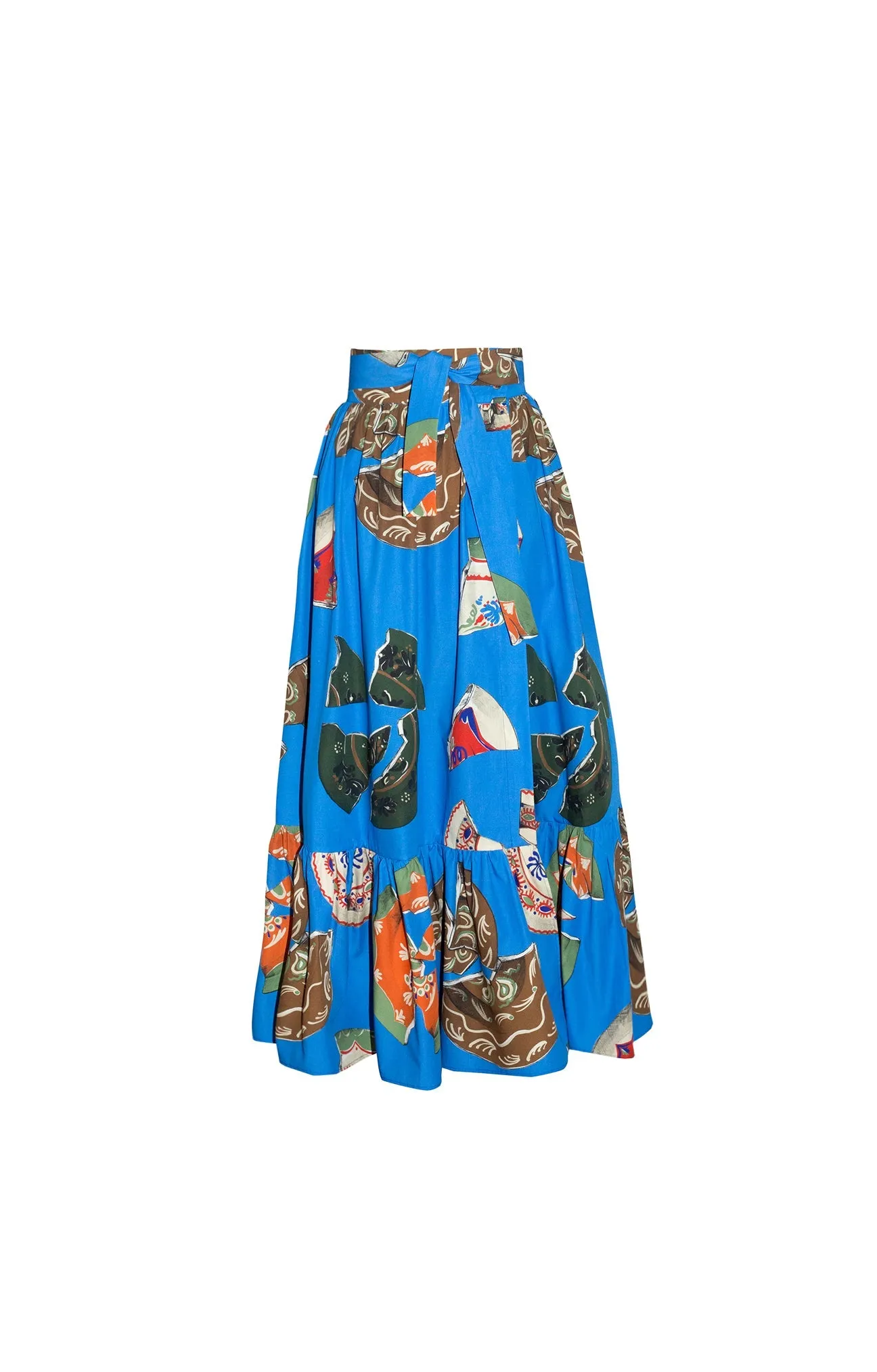 Hadik Wrap Skirt Plates Blue