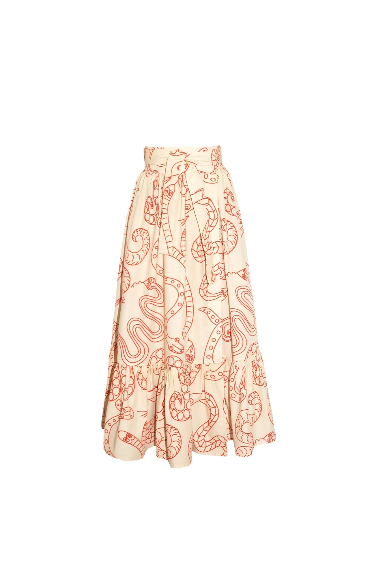 Hadik Wrap Skirt Snakes Beige