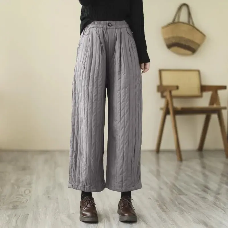 HEYFANCYSTYLE Cozy Quilted Cotton Comfort Pants