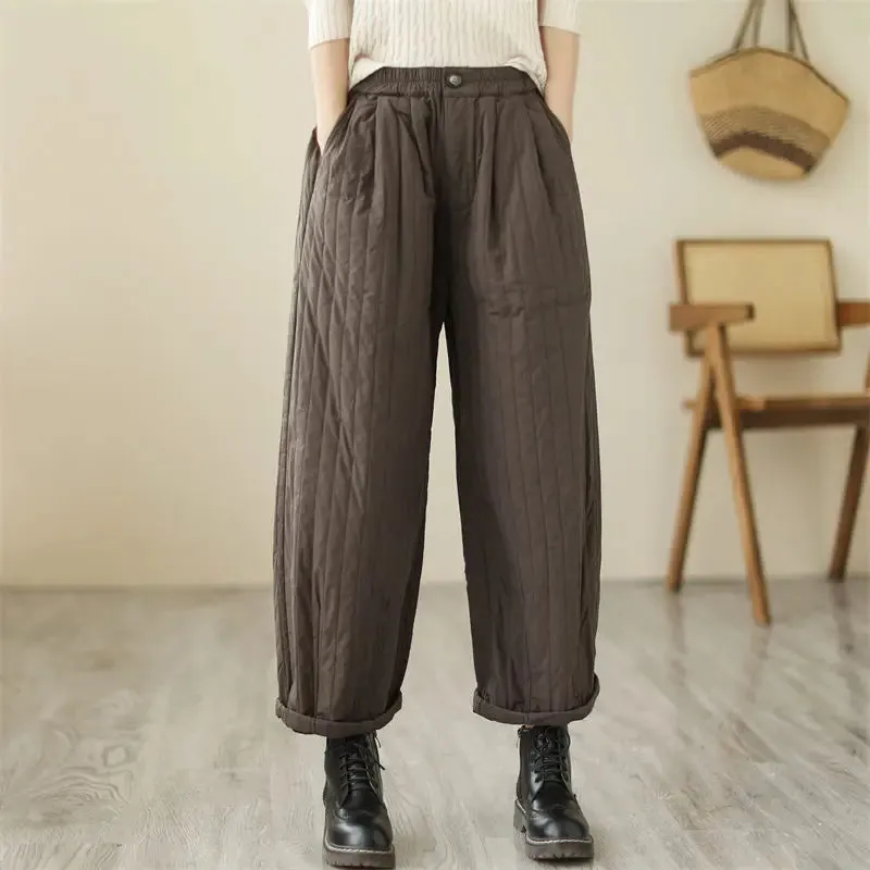 HEYFANCYSTYLE Cozy Quilted Cotton Comfort Pants