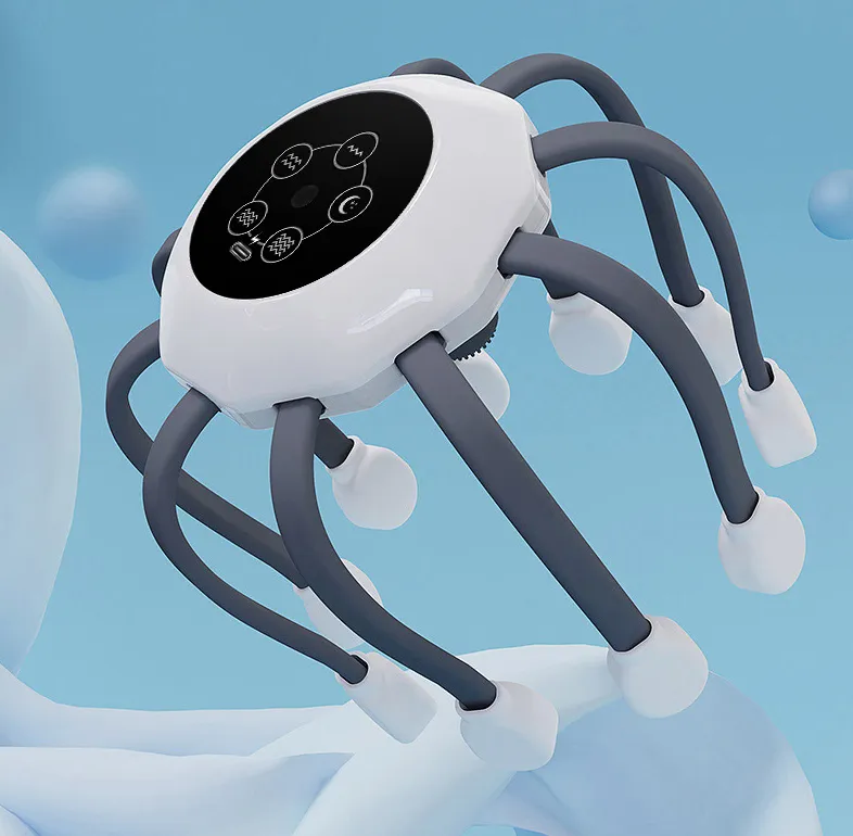 HIVAGI® Octopus Head Massager: Stress Relief and Relaxation - Electric Scalp Massager.