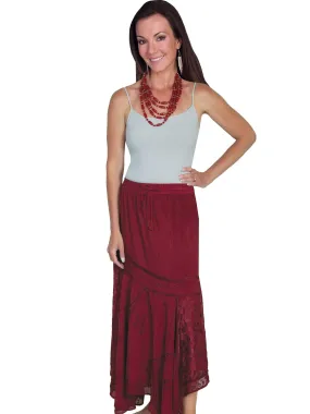 Honey Creek Burgundy Rayon Skirt