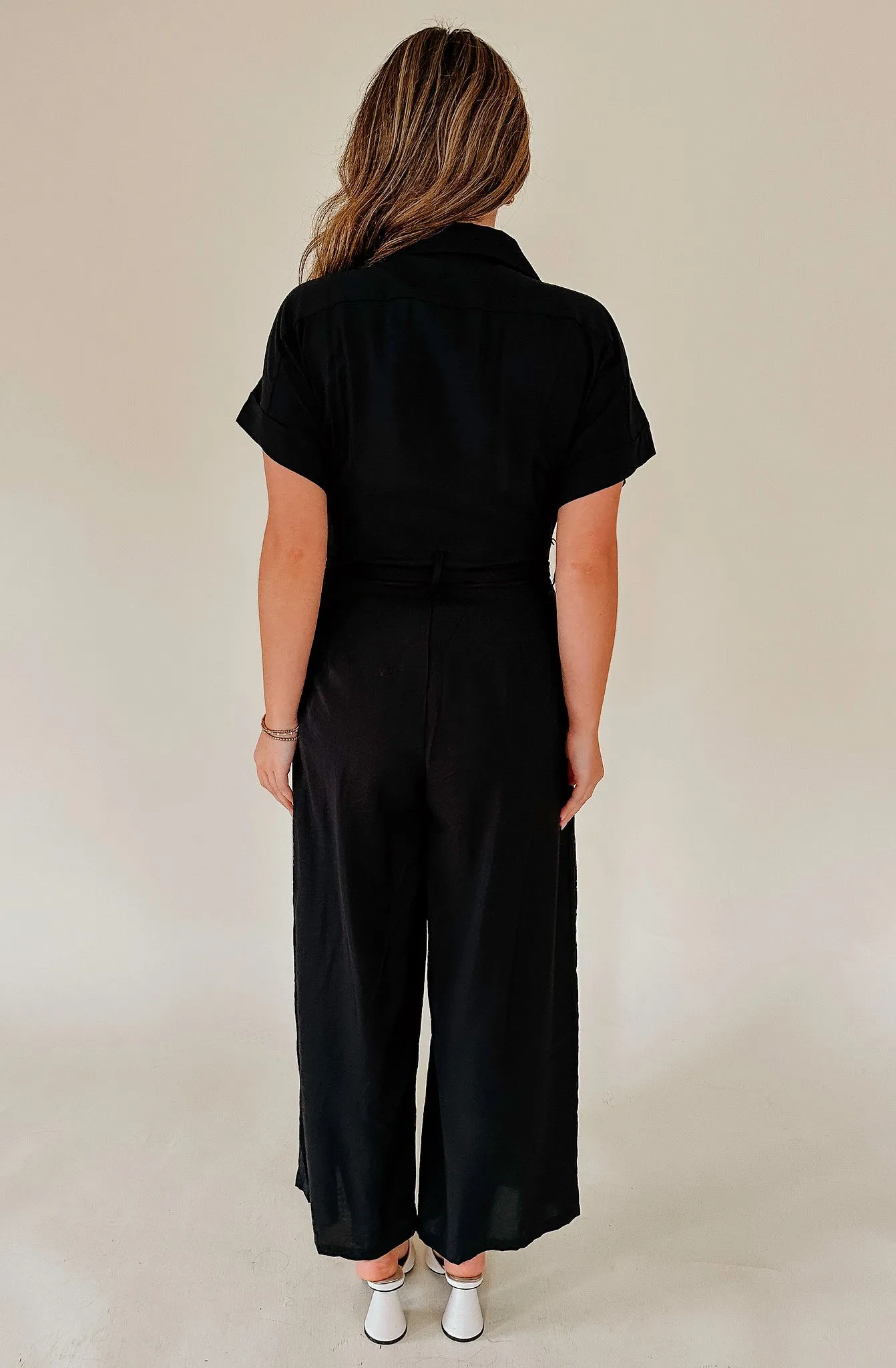 IN THE ZONE BUTTONED JUMPSUIT