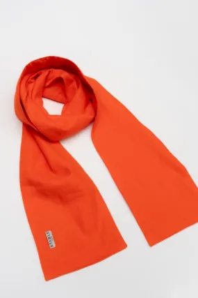 Irish Linen Quilted Scarf in Orange