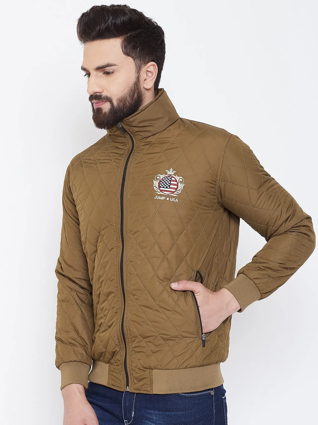 JUMP USA Men Copper Water Resistant Bomber