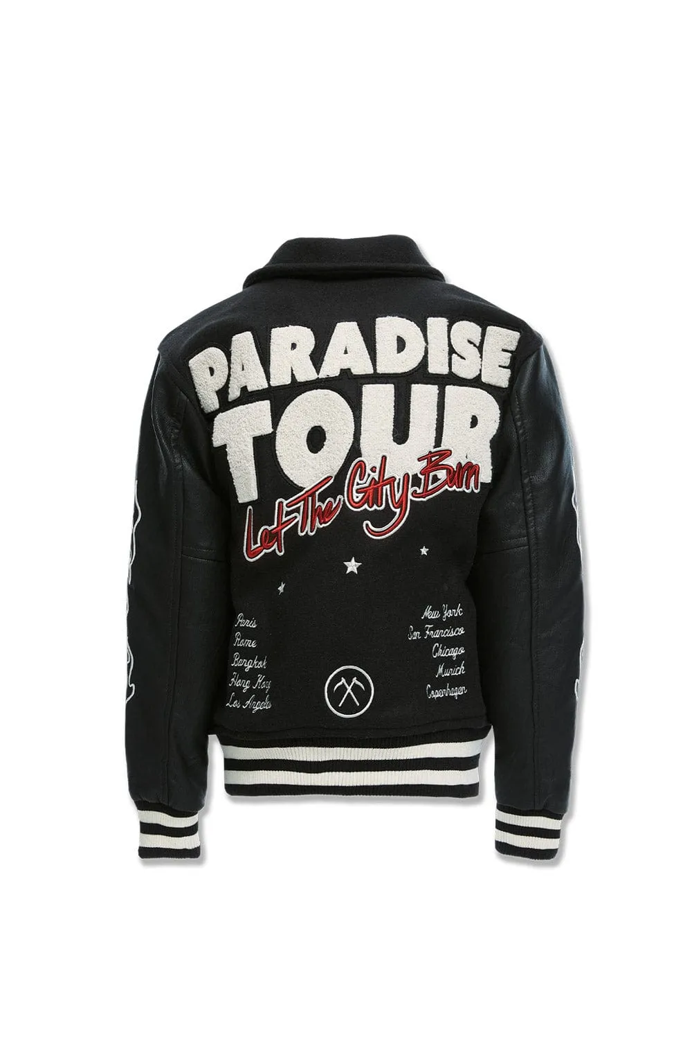 Kids Paradise Tour Varsity Jacket (Black)