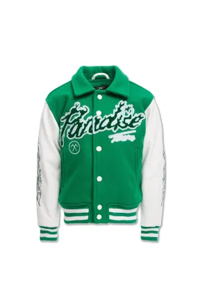 Kids Paradise Tour Varsity Jacket (Green)