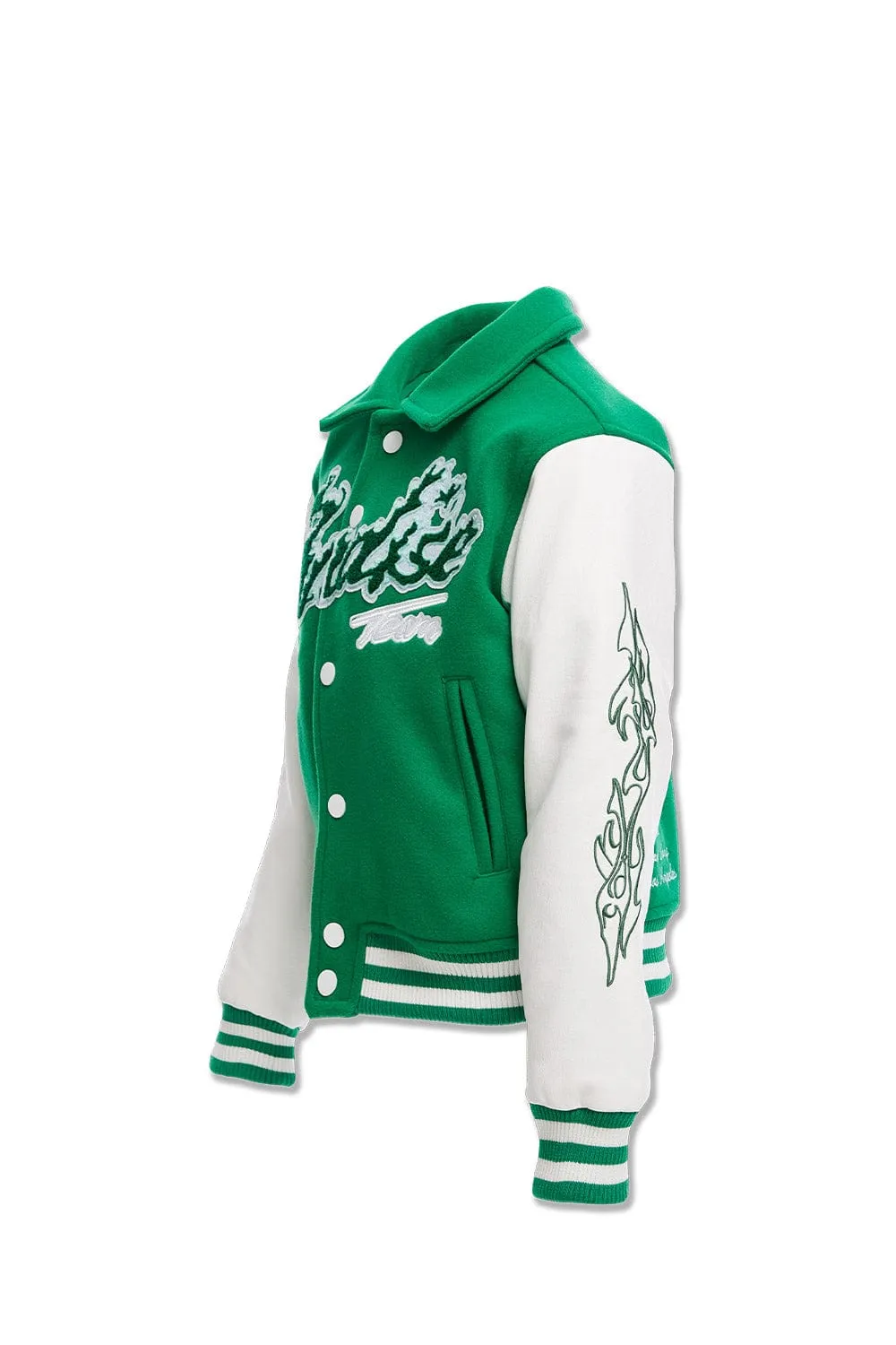 Kids Paradise Tour Varsity Jacket (Green)