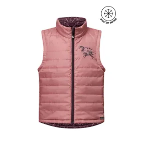 Kids Round Up Reversible Quilted Riding Vest - Vineyard