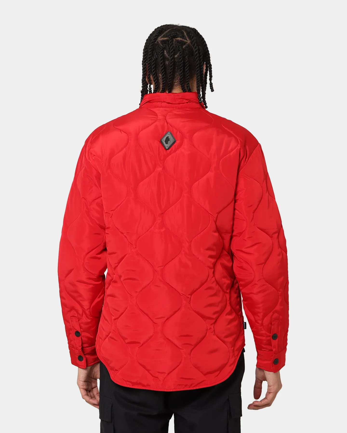 Last Kings Quilted Long Sleeve Overshirt Red