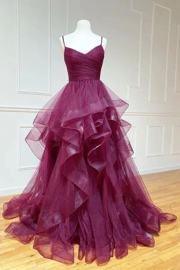 Layered Ruffled Organza A Line Wedding/Prom All Sizes/Colors