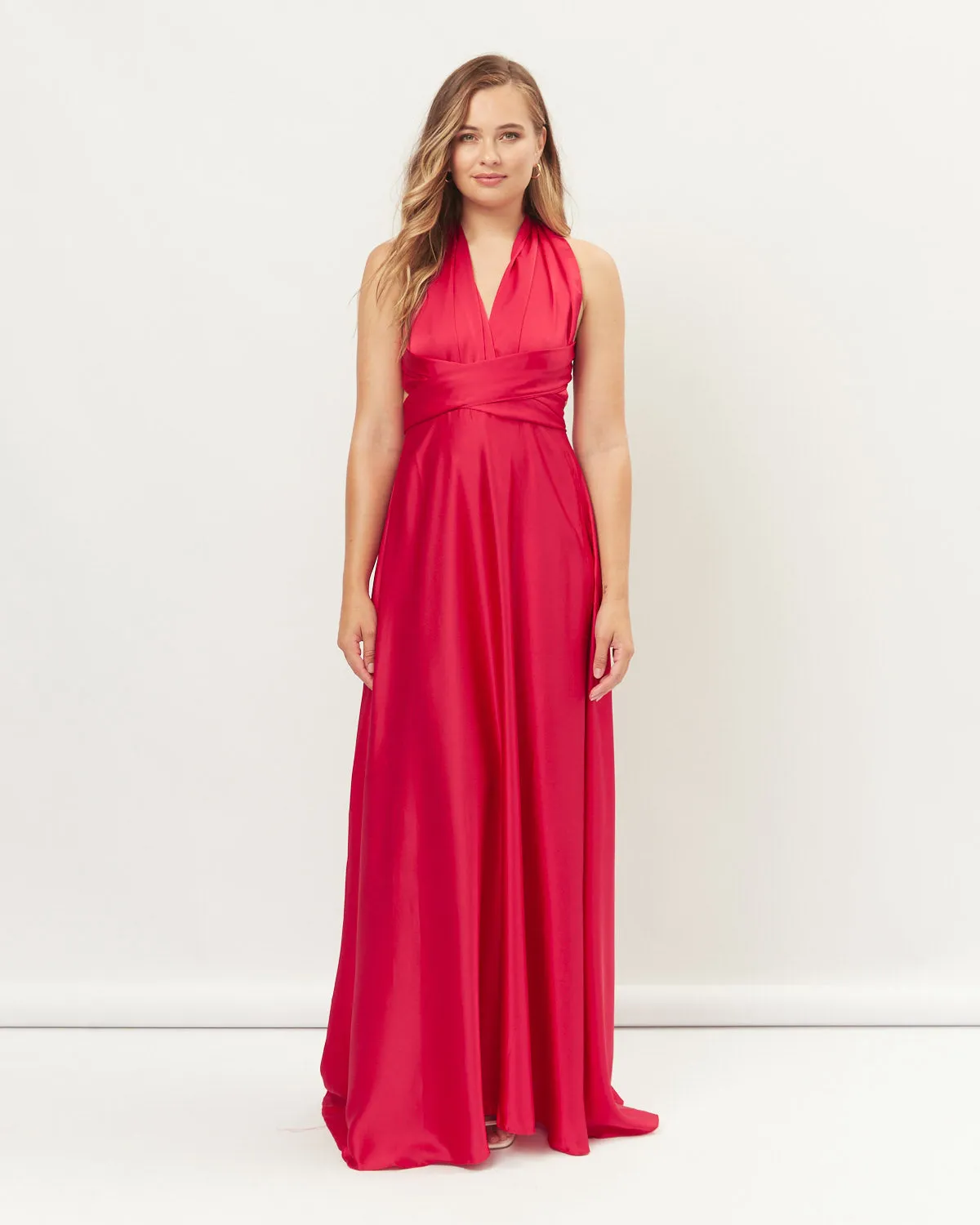 Leah Red Infinity Maxi Dress