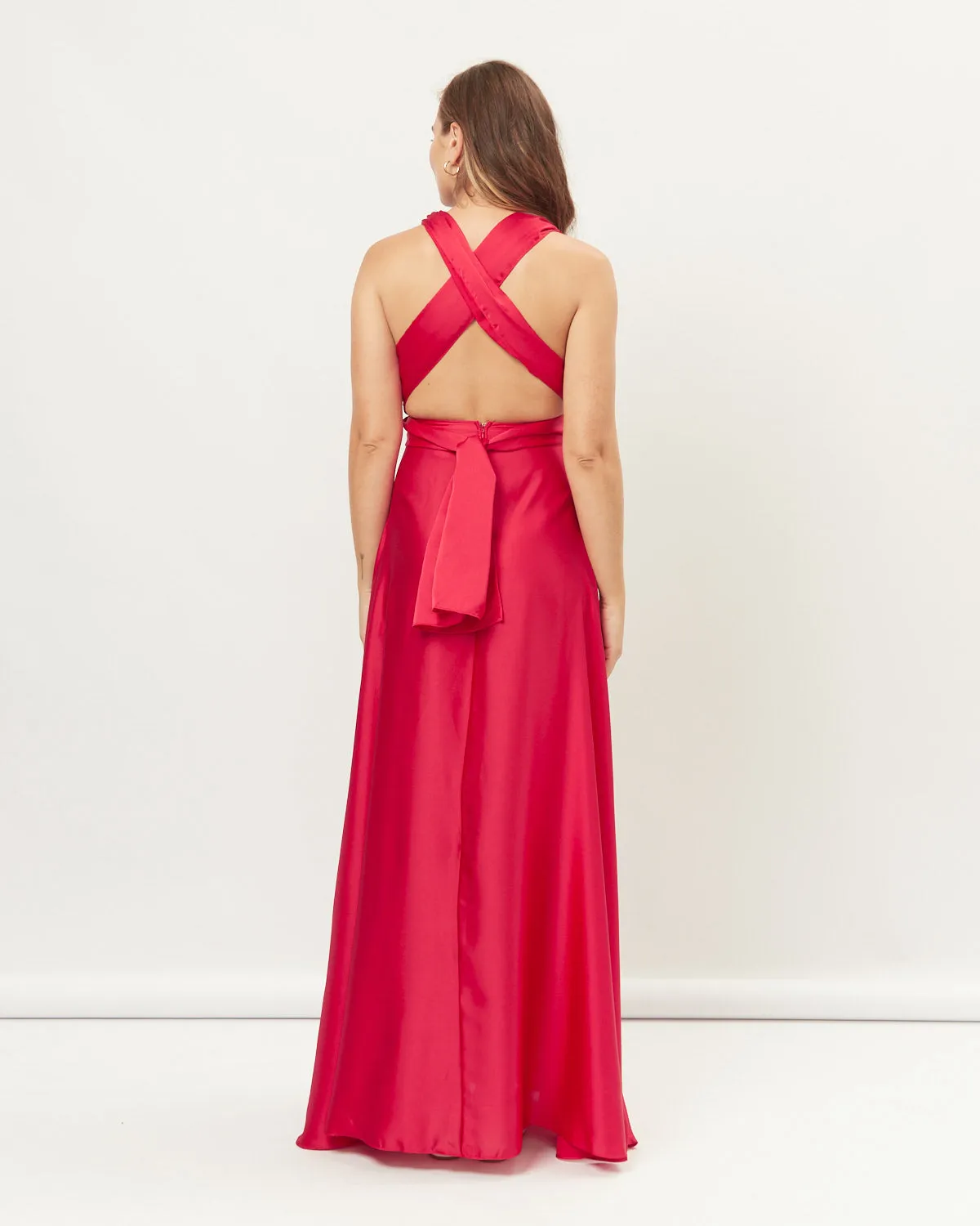 Leah Red Infinity Maxi Dress