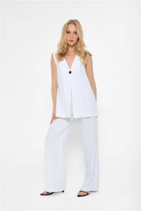 Lefon White Stripes Pants